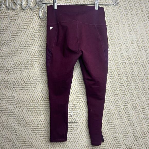 Fabletics Plum Purple Skinny Leg Mesh Peekaboo Athletic Leggings Size S - Picture 7 of 8